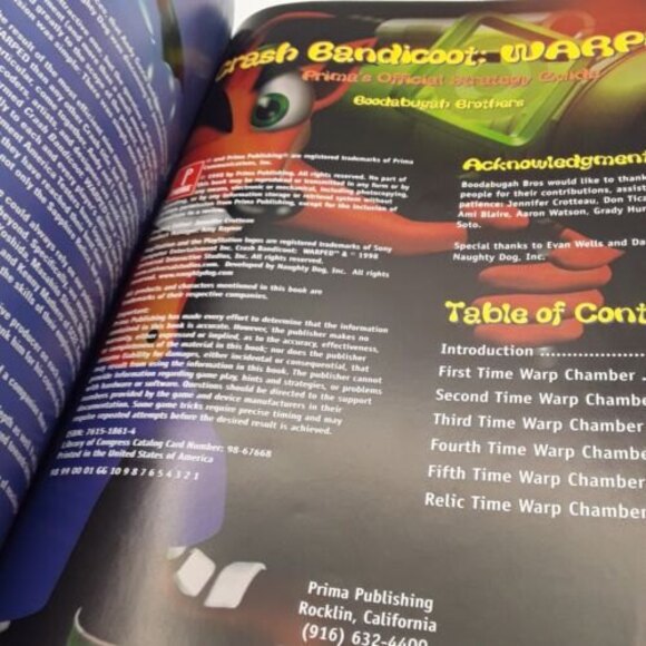 Crash Bandicoot 3: Warped Prima Official Strategy Guide PlayStation 1998  112pg. - Picture 6 of 7